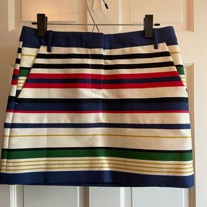 J. Crew Striped Mini Skirt